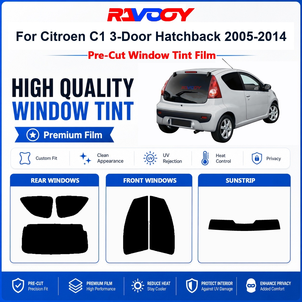 Privacy Screen Protector - Pellicola oscurante pre-tagliata premium per Citroen