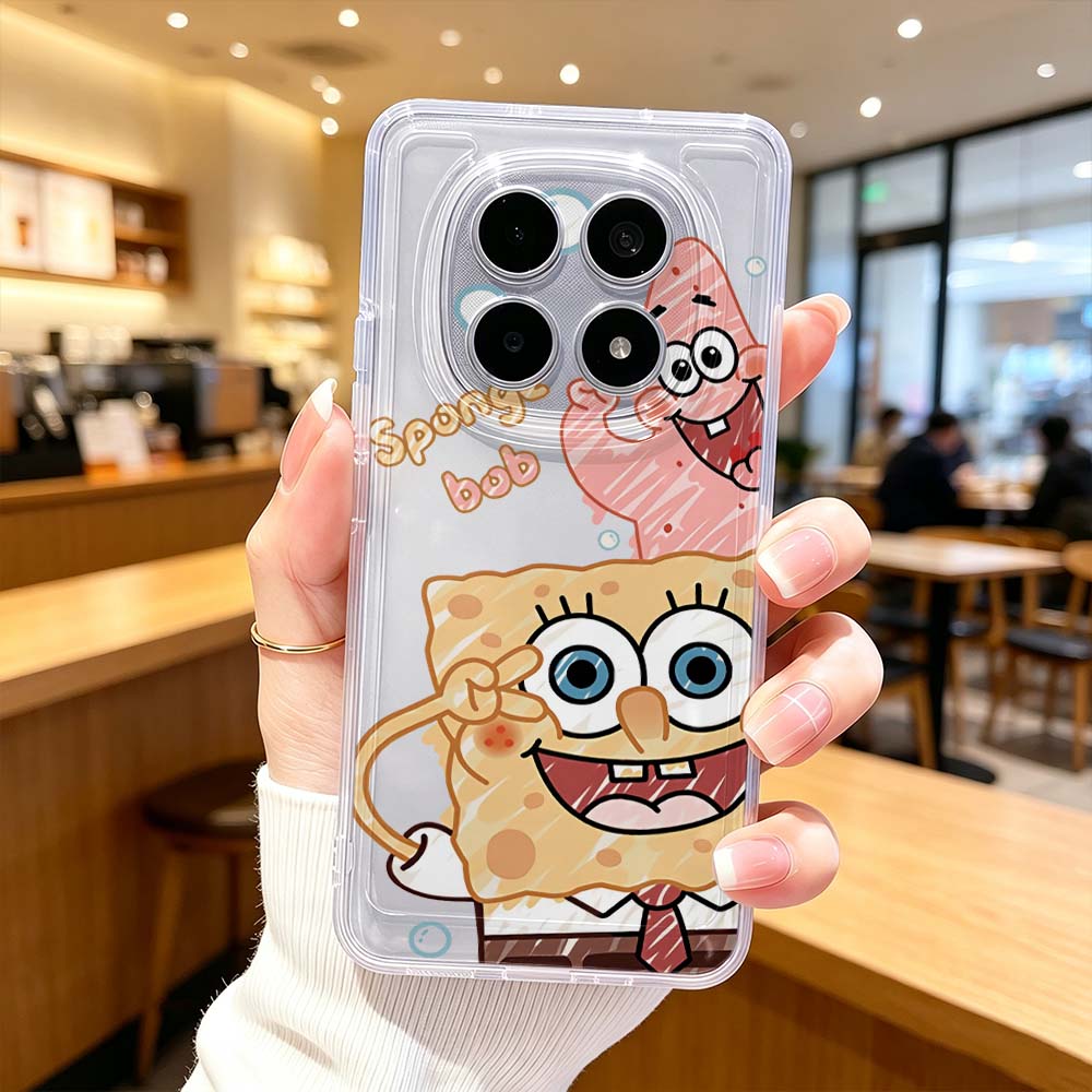 Xiaomi Poco X6 - Cover Protettiva Trasparente con Motivo Cartoon
