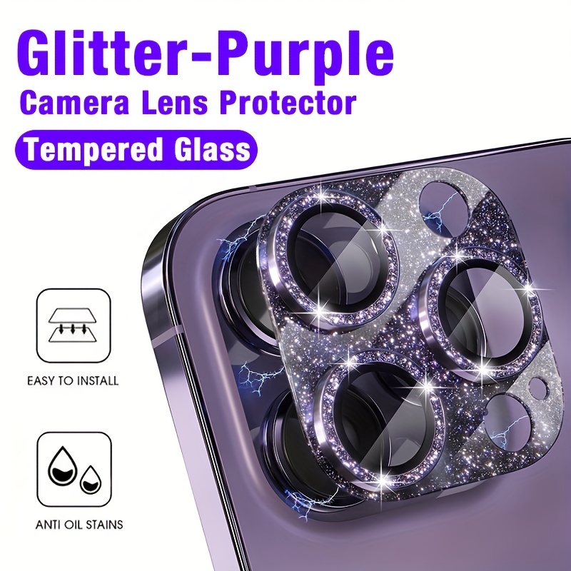 Tempered Glass Screen 9H - 1 protezione per obiettivo fotocamera viola