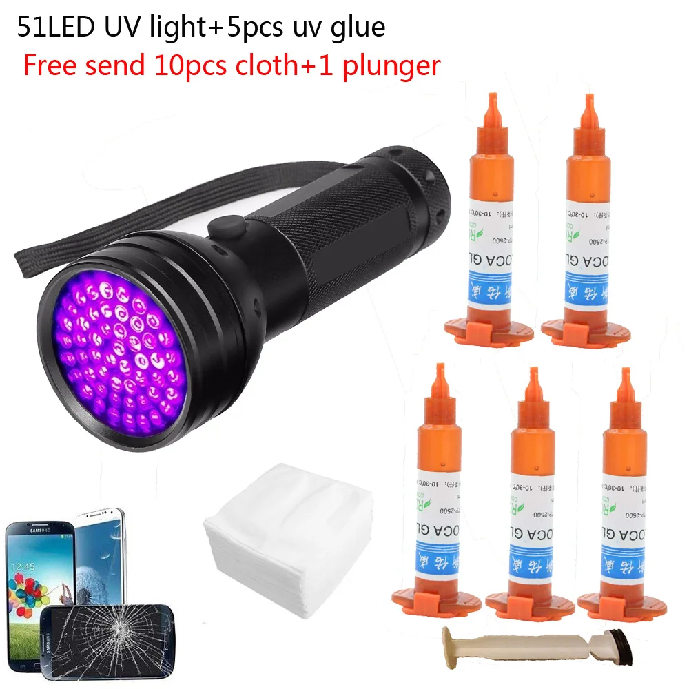51 led UV luce 5 pz/lotto 5g T - Liquid Uv Glue Kit recensione e prezzo